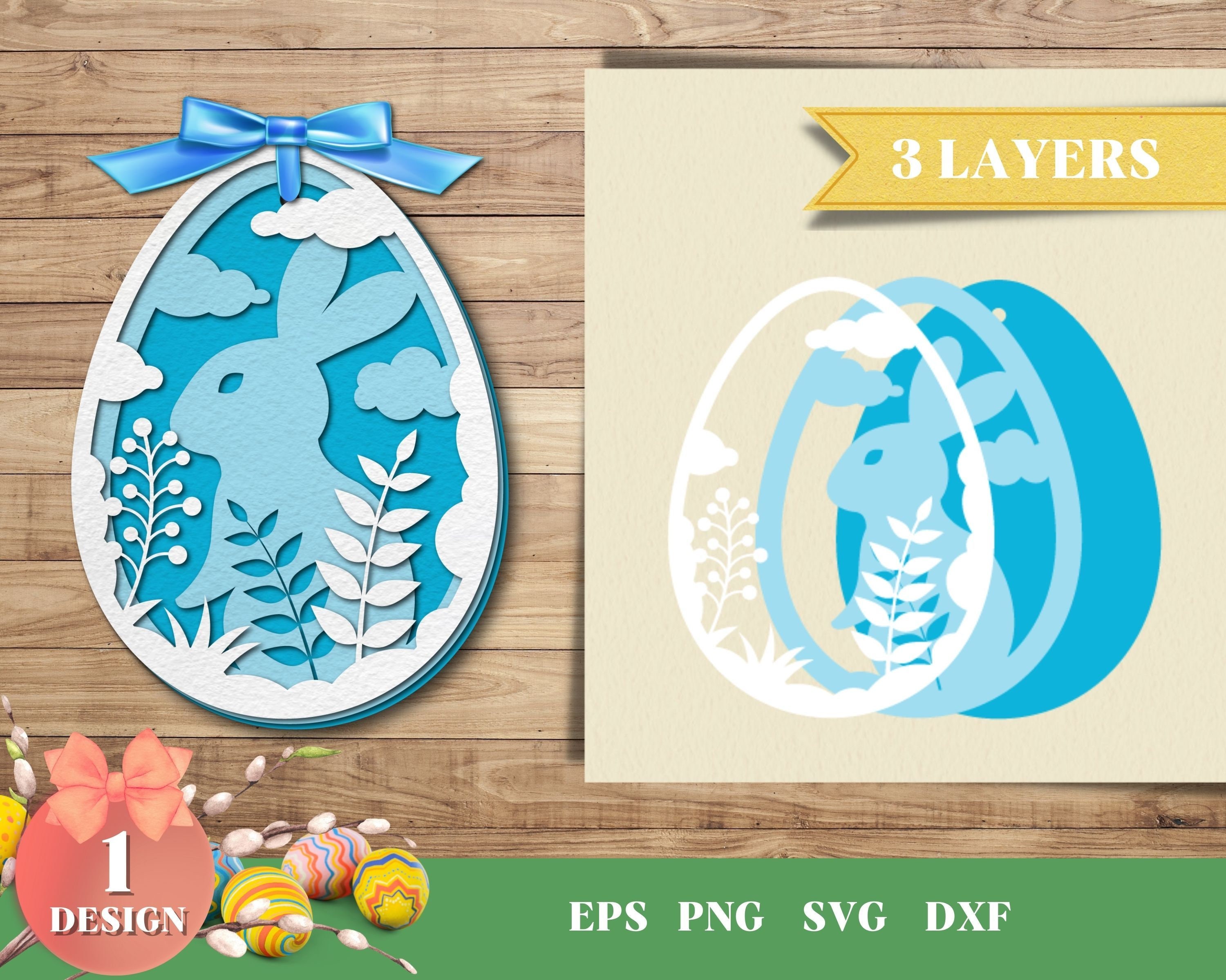 Stuffer Svg 3D Easter Egg SVG Bundle, Easter Shadowbox, Egg Hunt, Kids Candy, Party ...