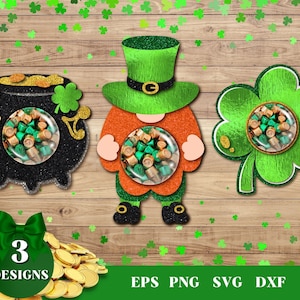 St. Patrick&#39;s Day Candy Dome SVG, Kids Candy, Lollipop holder, Candy dome svg, Party Favor, Stocking Stuffer, Paper Ornament