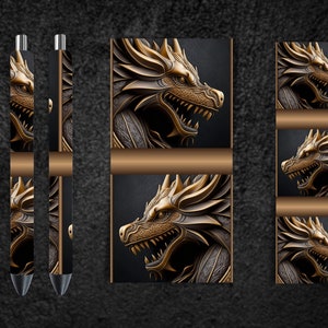 Dragon Pen Sublimation, Epoxy Pen Wrap, PNG, Pen Template, Instant Download