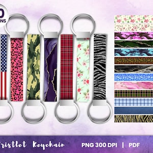 Key Fob Sublimation, Key Fob Wristlet Bundle, Key Fob Graphics, Wristlet png, Keychain Wristlet Sublimation Design