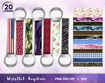 Key Fob Sublimation, Key Fob Wristlet Bundle, Key Fob Graphics, Wristlet png, Keychain Wristlet Sublimation Design