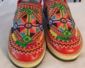 Colorful Berber Leather Slippers For Women , Idoukan, Handcrafted Moroccan Slippers, Amazigh Shoes, Berber Slippers, Moroccan, Belgha Women