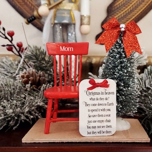 Christmas in Heaven Memorial, Rocking Chair Ornament, Empty Chair Loved One in Heaven, Remembrance Christmas Ornament,in loving memory.gift
