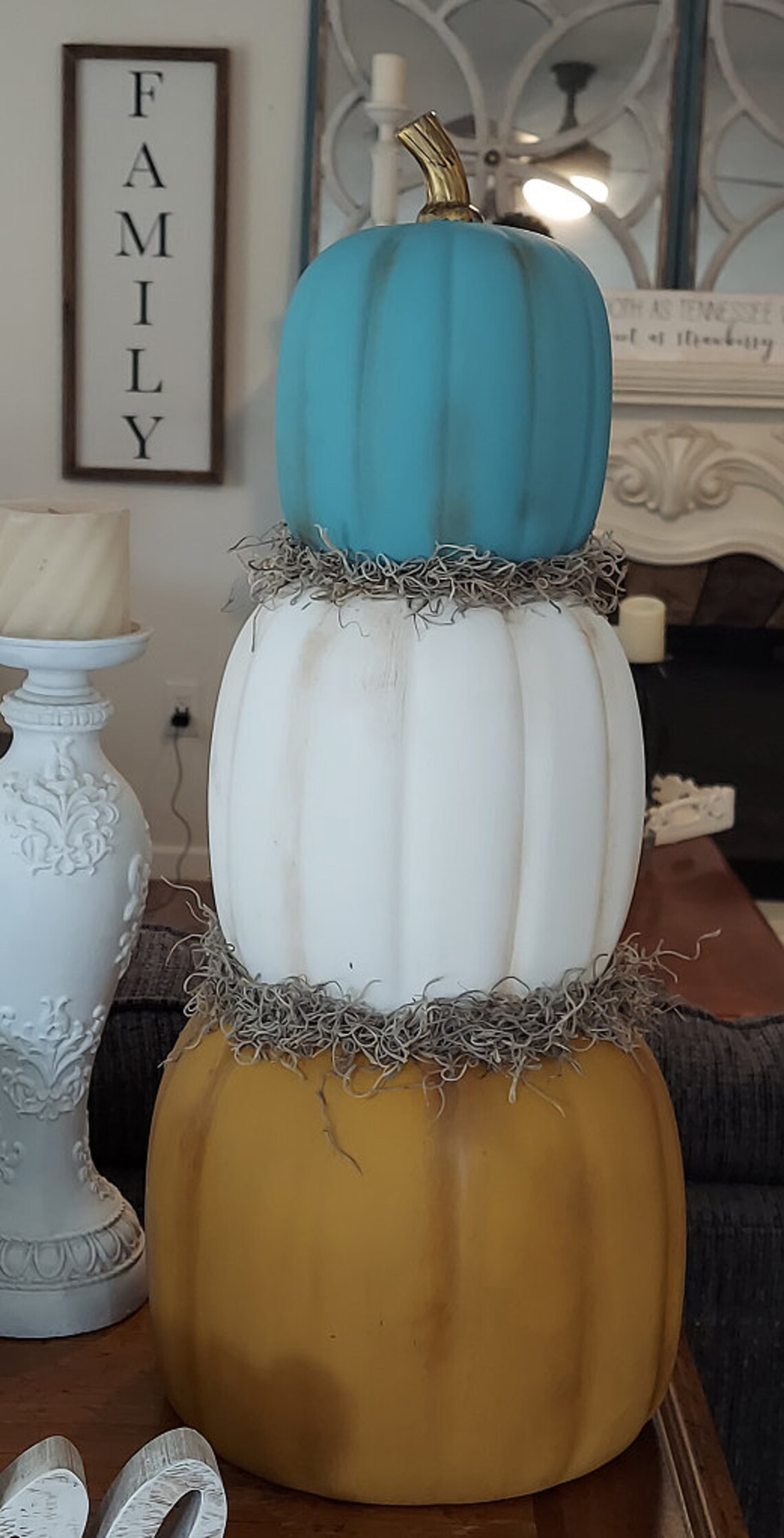 Pumpkin Topiary Stackable Pumpkin Decorative Pumpkins Hand Etsy