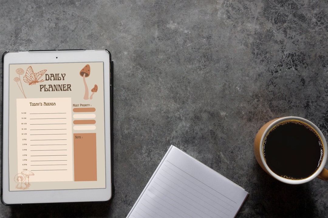 Digital Daily Planner | Printable | Productivity | Work Day Planner ...