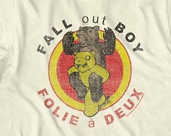 FALL OUT BOY T-Shirt Folie a Deux Album Cover Art Adult Tees