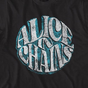 Alice in Chains Vintage Logo T Shirt Alt Rock Metal Album Concert Merch Adult Tees