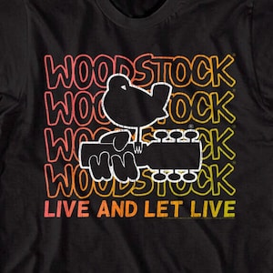 Woodstock Live & Let Live Adult T-Shirt