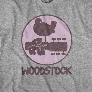 Woodstock Dove Guitar Logo Adult T Shirt