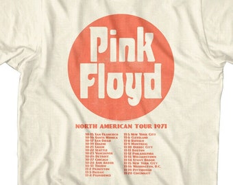 PINK FLOYD North American Tour 1971 Adult T-Shirt