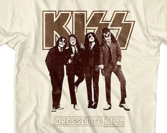 kiss dressed to kill t shirt t-shirt metal men's Kiss - DRESSED TO KILL - LIQUID BLUE - 11877
