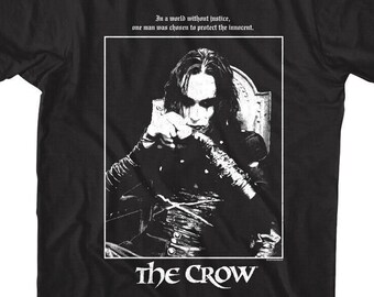 The CROW T-Shirt World Without Justice Eric Draven Quote Adult Tees