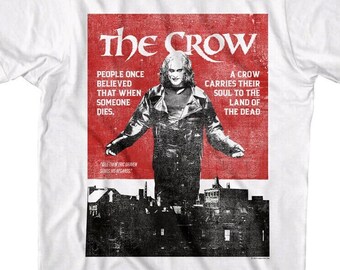 The CROW T-Shirt Brandon Lee Gothic Fantasy Movie Poster Adult Shirts