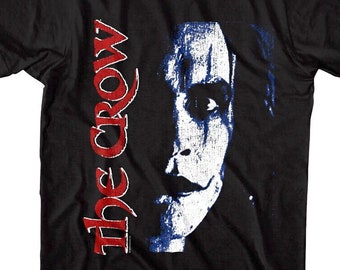 The CROW Adult T-Shirt Eric Draven Close-up Eye Gothic Superhero Tees Adult Tees