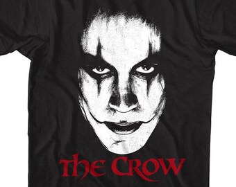 The CROW T-Shirt Eric Draven Face Dark Fantasy Movie Adult Tees
