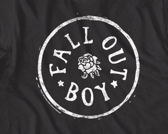 Fall Out Boy Rose Stamp T Shirt Adult Tees