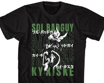 Guilty Gear Shirt Sol Badguy Ky Kiske Graphic T-Shirts