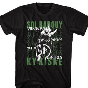 Guilty Gear Shirt Sol Badguy Ky Kiske Graphic T-Shirts