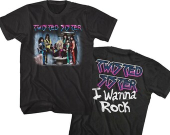 Twisted Sister I Wanna Rock Black T-shirt: 80s Heavy Metal Concert