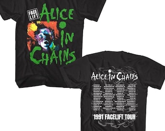 Alice in Chains Facelift Tour 91 Black Adult T-shirt - Etsy