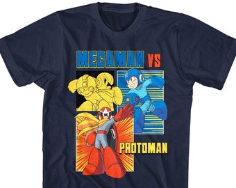 MegaMan versus Protoman Video Game Merch Adult T-Shirt