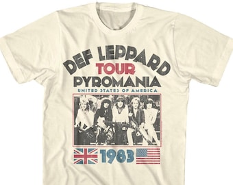 Def Leppard Pyromania 1983 Tour T-Shirt, Vintage Rock Band Tee