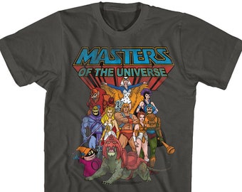 Masters of the Universe He-Man Adult T-Shirt Squad Goals Charcoal Shirt 100% Cotton Crew Neck Graphic Tees Boyfriend Gift For Him Adult Tees