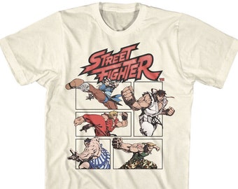 Street Fighter T-Shirt Fighting Video Game Characters Adult Tees
