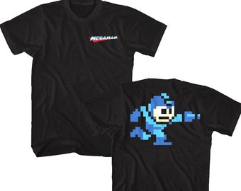 Megaman Adult Shirt 8Bit Gunner Video Game Graphic Tees