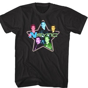 NSYNC Star Faces Music Boy Band T-Shirt