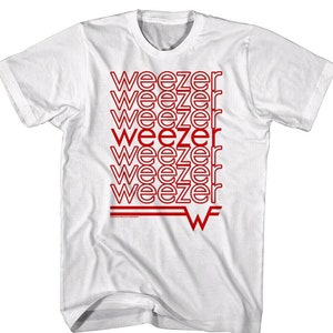 Weezer Adult T-shirt Thank You Grocery Bag Repeat Logo Graphic Tee Alt Rock Band Merch Officially Licenced Merch Alternative Grunge