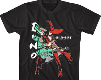Guilty Gear Adult T-Shirt Strive I-No Guitar Graphic Tees