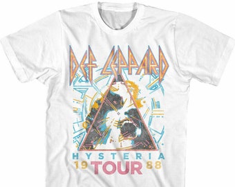 Def Leppard Hysteria Tour 1988 Rock and Roll Music T Shirt