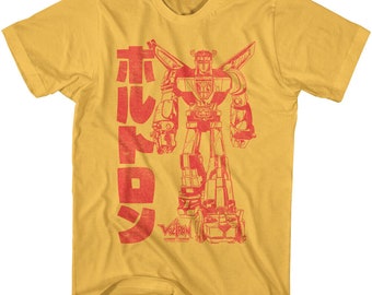 Voltron Golion Katakana Men's T Shirt Robot Beast King Kanji Japansese Adult Tees