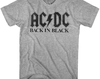 AC/DC Back in Black Album Adult T-shirt - Etsy