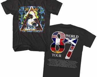 Def Leppard Hysteria World Tour 1987 Adult T-Shirt