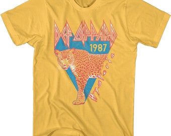Def Leppard Hysteria 1987 Leopard Adult T-Shirt