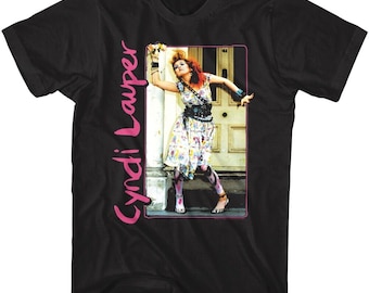 Cyndi Lauper Girls Just Wanna Black T-shirt - Etsy