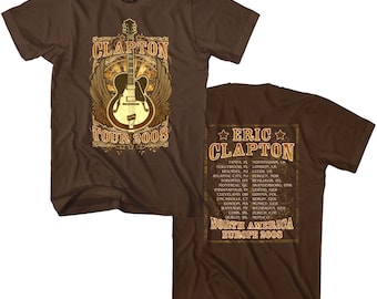 Eric Clapton World Tour 2008 Men's T Shirt Adult Tees