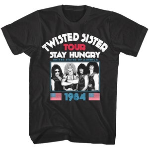 TWISTED SISTER T-shirt Dee Snider Stay Hungry Poster Graphic TWISTED SISTER T-shirt Dee Snider Stay Hungry Poster Graphic