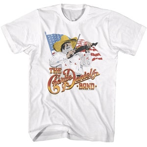 Charlie Daniels Band Star-Spangled Flag Adult T-Shirt