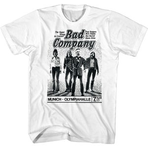 Bad Company Munich Concert 77 Adult T-Shirt