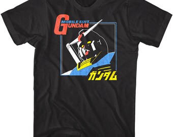 T-shirt Manches Courtes RX-78-2 Gundam Pour Homme - Impression Directe Sur Textile, Coupe Classique