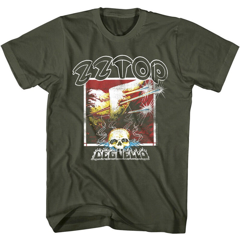 ZZ Top Deguello Album Cover Adult T-Shirt Charcoal
