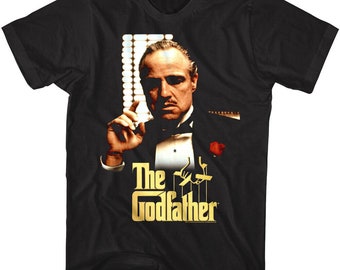 The Godfather "The Don" Official T-Shirt – Men's Black Crew Neck Tee, Movie Logo Design, Unisex Sizing, Rock Off Licensed