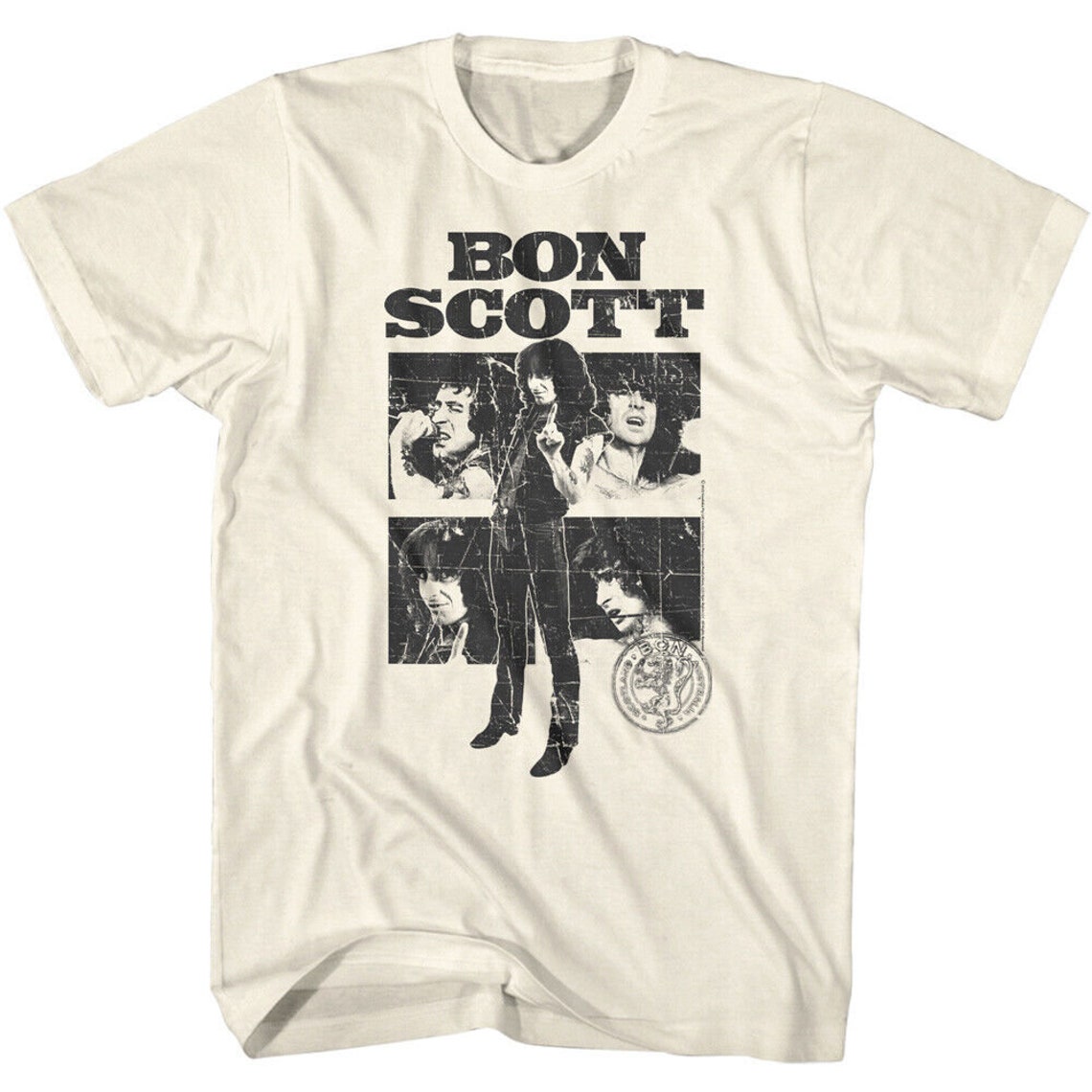 ACDC Shirt Bon Scott Vintage Gallery Adult T-shirts AC/DC Rock Music ...