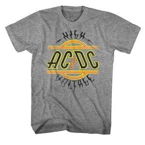 ACDC Shirt High Voltage Adult T-Shirts AC/DC Rock Music Band Merch Graphic Tees Gift