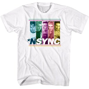 NSYNC Pastel Band Faces Boy Band T-Shirt