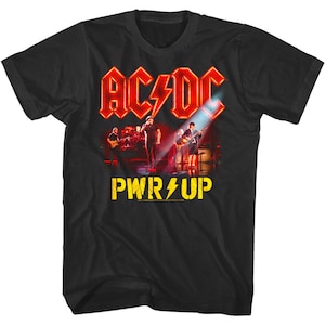 ACDC Shirt Power Up Concert Adult T-Shirts AC/DC Rock Music Band Merch Graphic Tees Gift