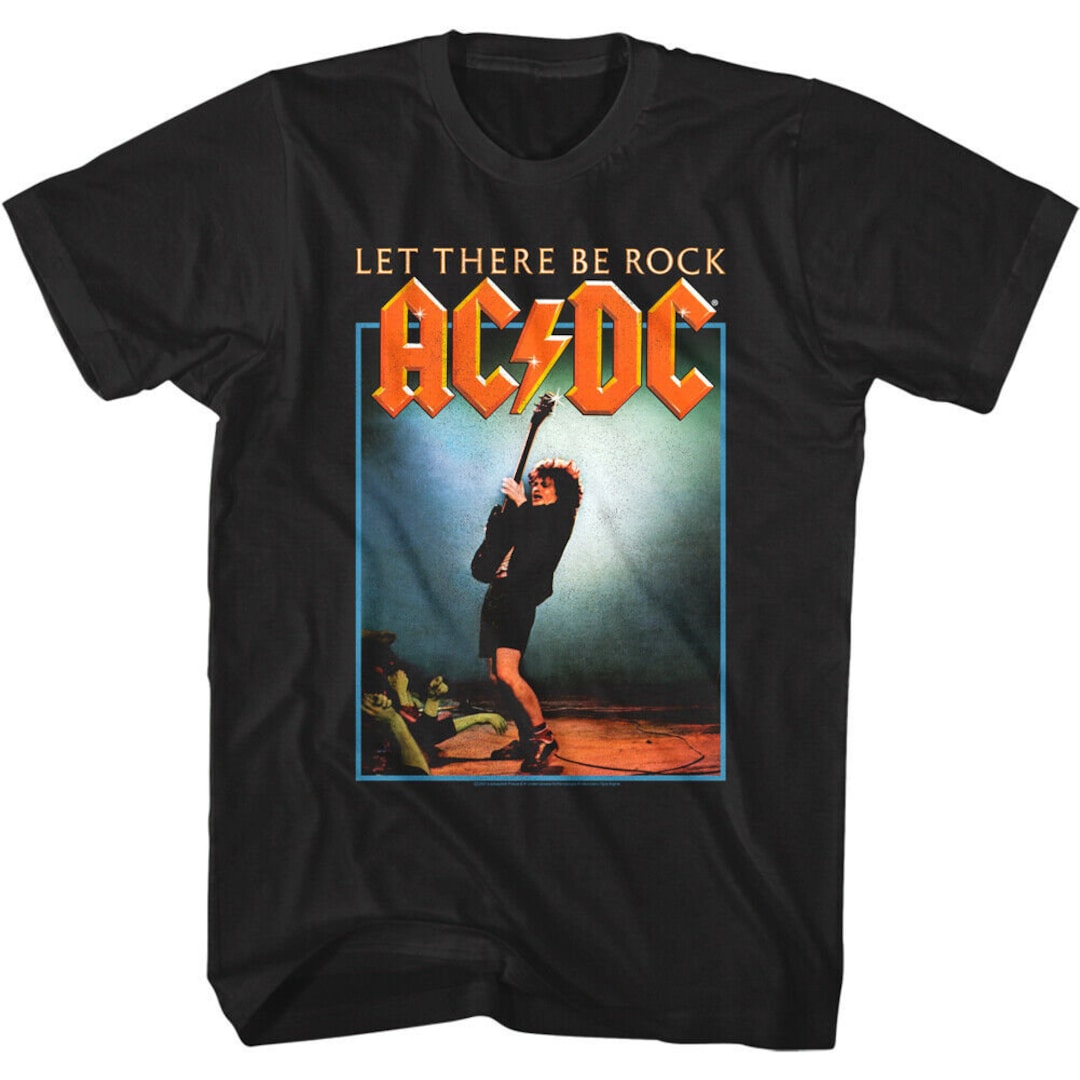 ACDC Shirt Let There Be Rock Adult T-shirts AC/DC Rock Music Band Merch ...